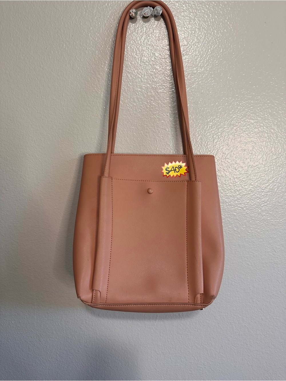 Structured Shoulder Tote in Blush